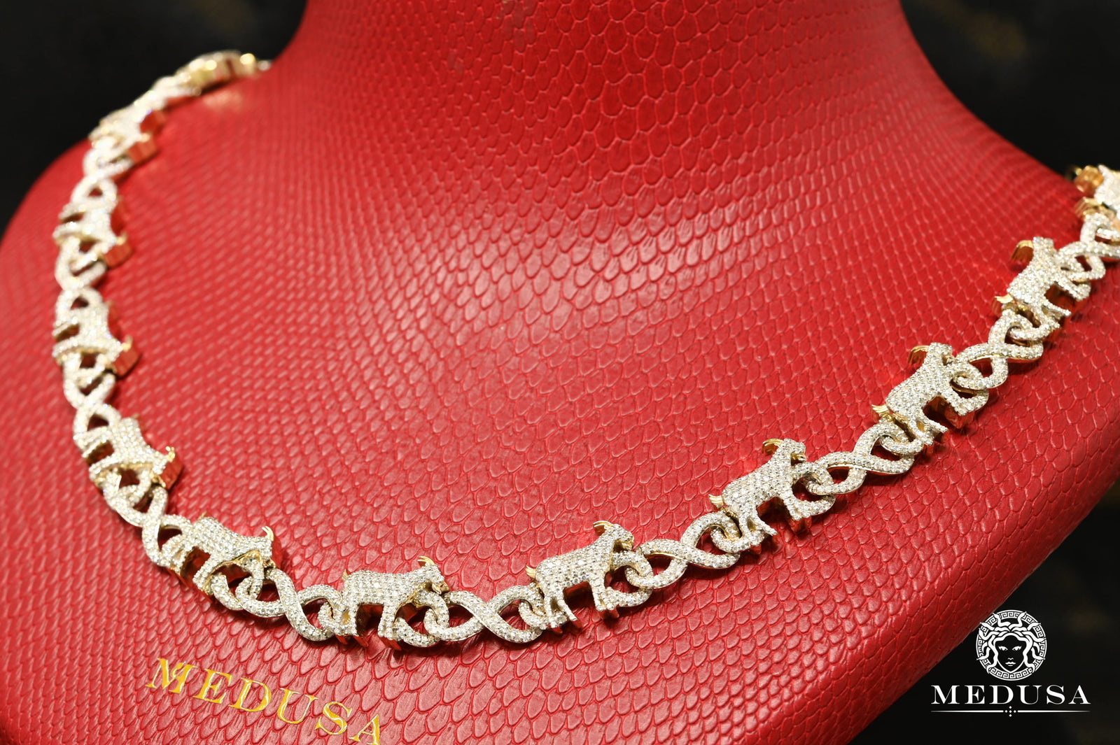 Chaîne à Diamants en Or 10K | Chaîne 11mm Goat Chain Diamant 24’’ / Diamants / Or Jaune