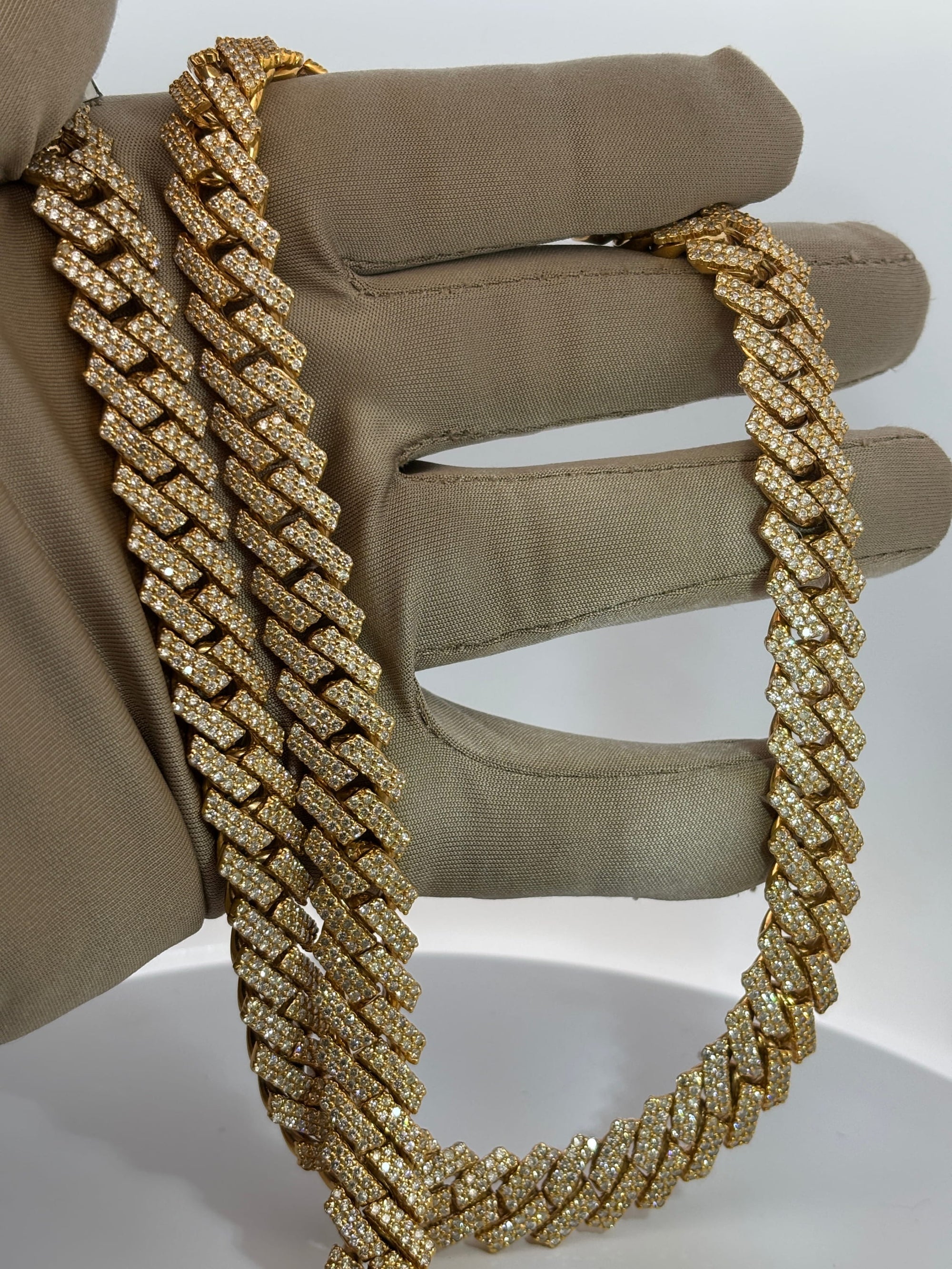 Bijoux Liquidation | Neuf 12.5mm cuban prong diamant