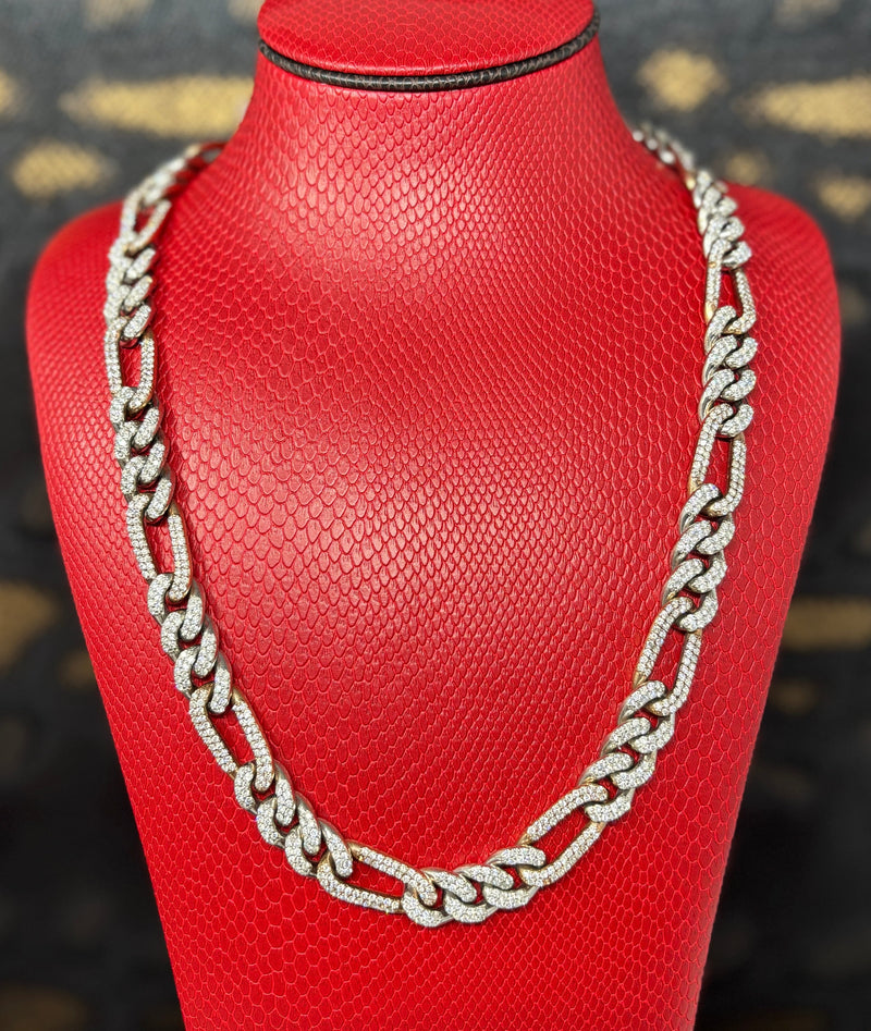 Bijoux Liquidation | Neuf 12.5mm Figaro diamant