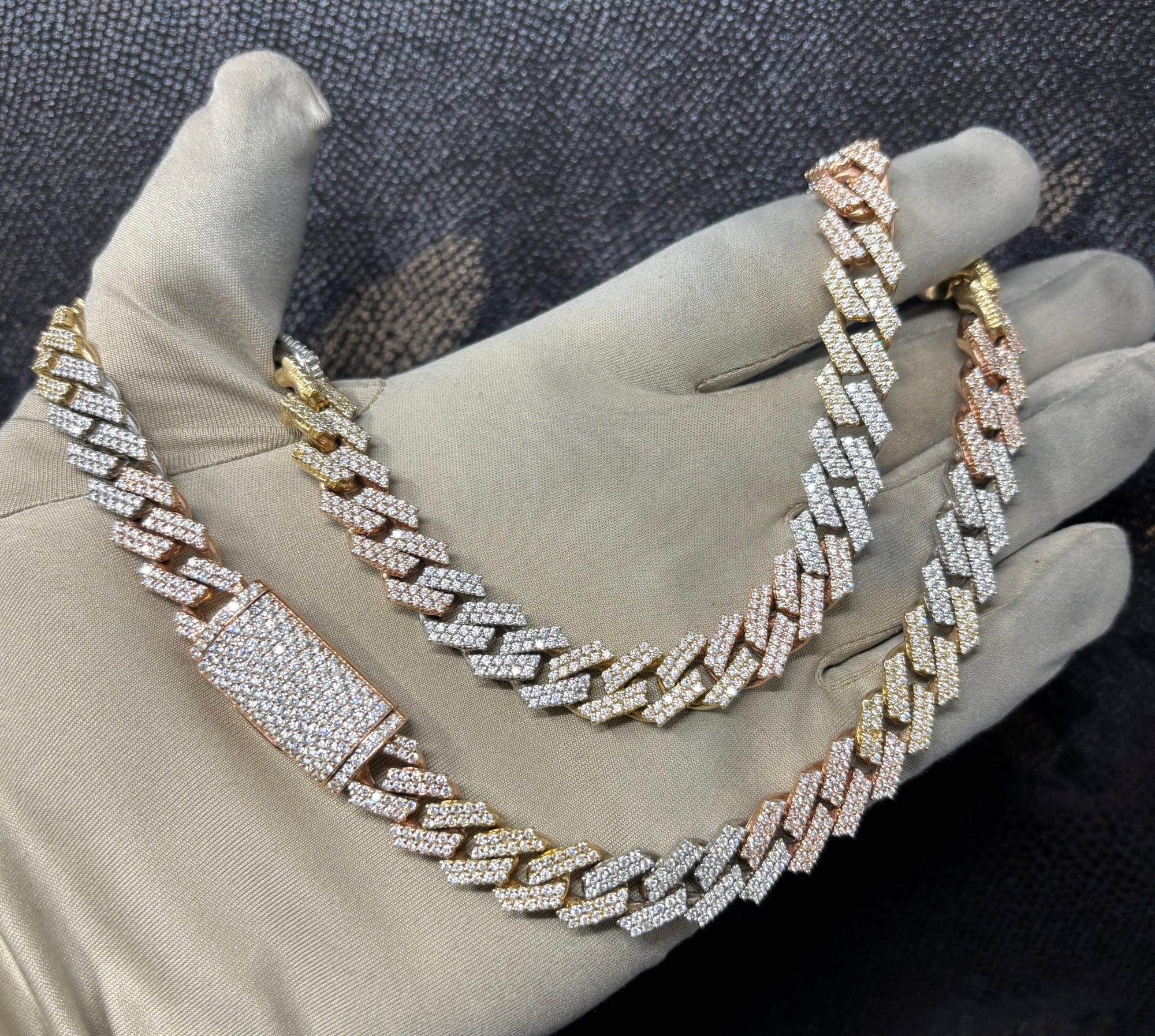 Bijoux Liquidation | Neuf 12mm cuban prong 3 tons