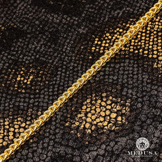 2.5mm Two-Tone Franco Bracelet  - 7.5'' / Gold 2 Tones