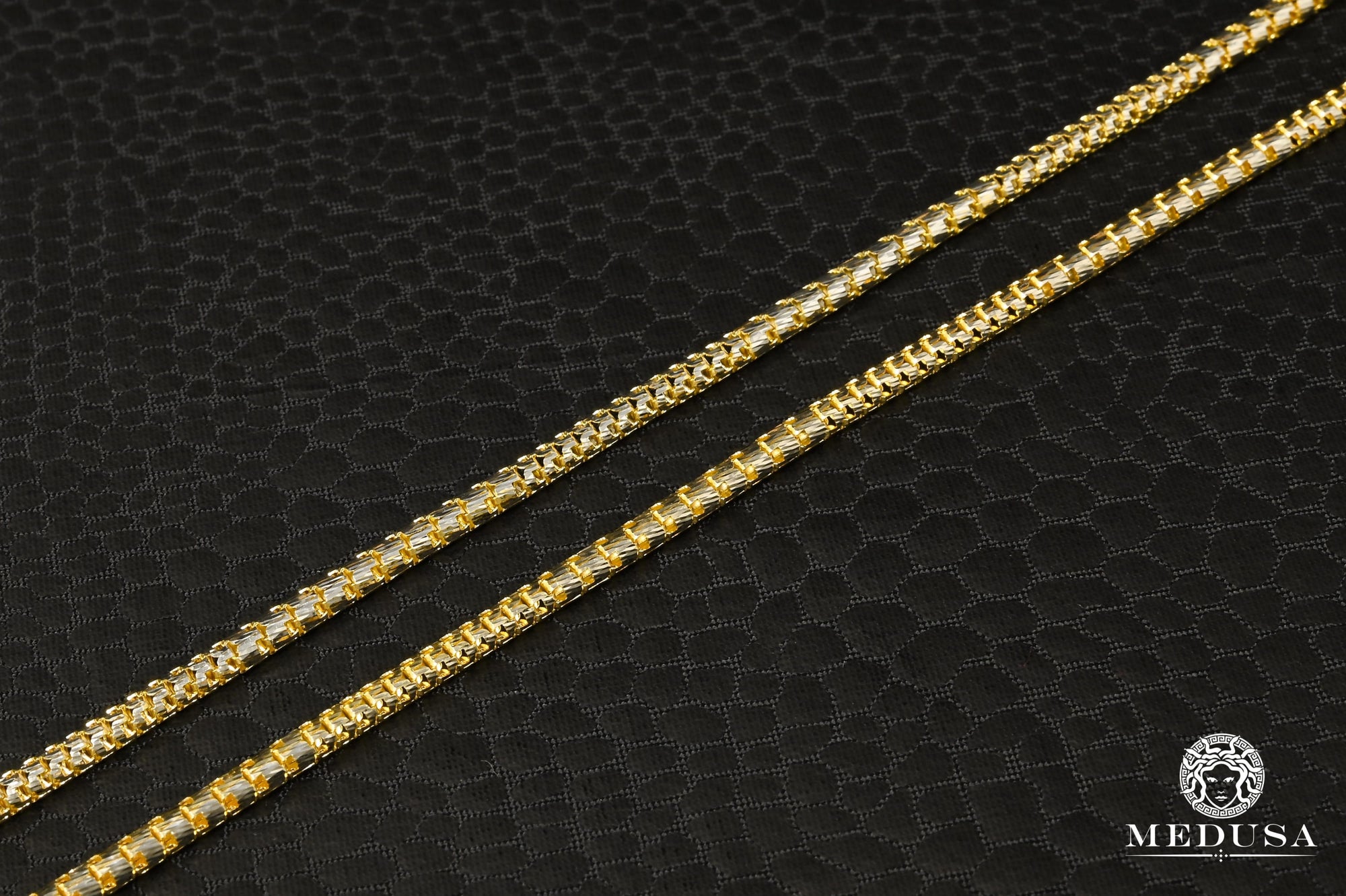 Chaîne en Or 10K | Chaîne 2.5mm Crocodile Chain 2 Tons