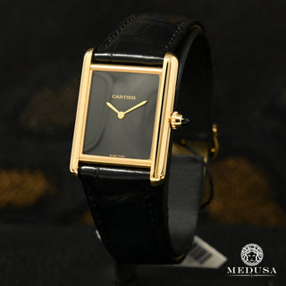 34 mm Cartier Tank Louis Onyx - Oro amarillo