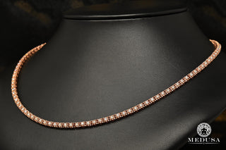 4.5mm Tennis Chain 4-Prong Rose  - 18'' / VS1 / Rose Gold