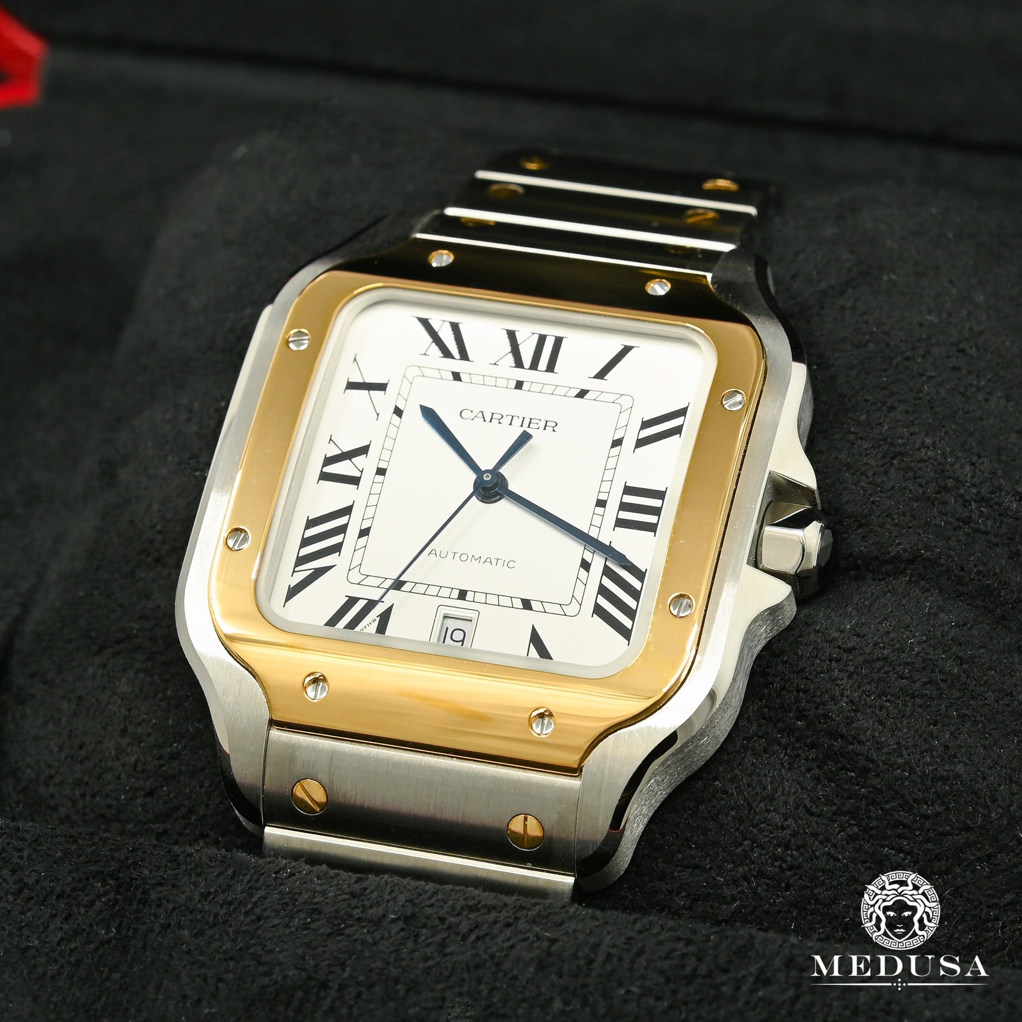 Montre Cartier | Montre Homme 40mm Cartier Santos 100 - 2 Tons Or 2 Tons