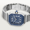 Montre Cartier | Montre Homme 40mm Cartier Santos 100 XL - Full Blue Bezel Stainless