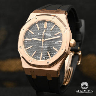 41mm Audemars Piguet Royal Oak Black Rubber - 15400OR - Or Rose