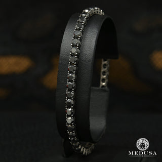 4mm Tennis Bracelet - Black Diamond  - Black Gold