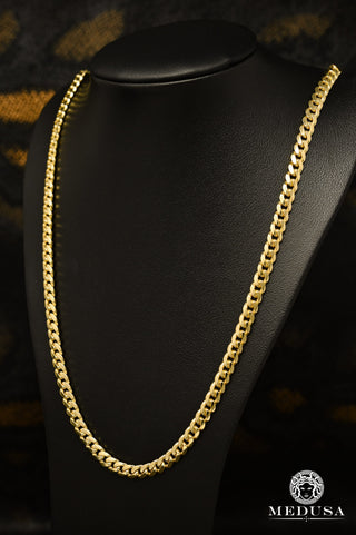 7mm Cuban Link Solid  - 22'' / Yellow Gold