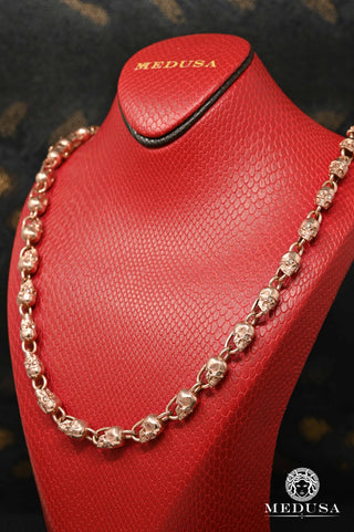 8mm Skull Bullet Or Rose  - 25'' / Rose Gold