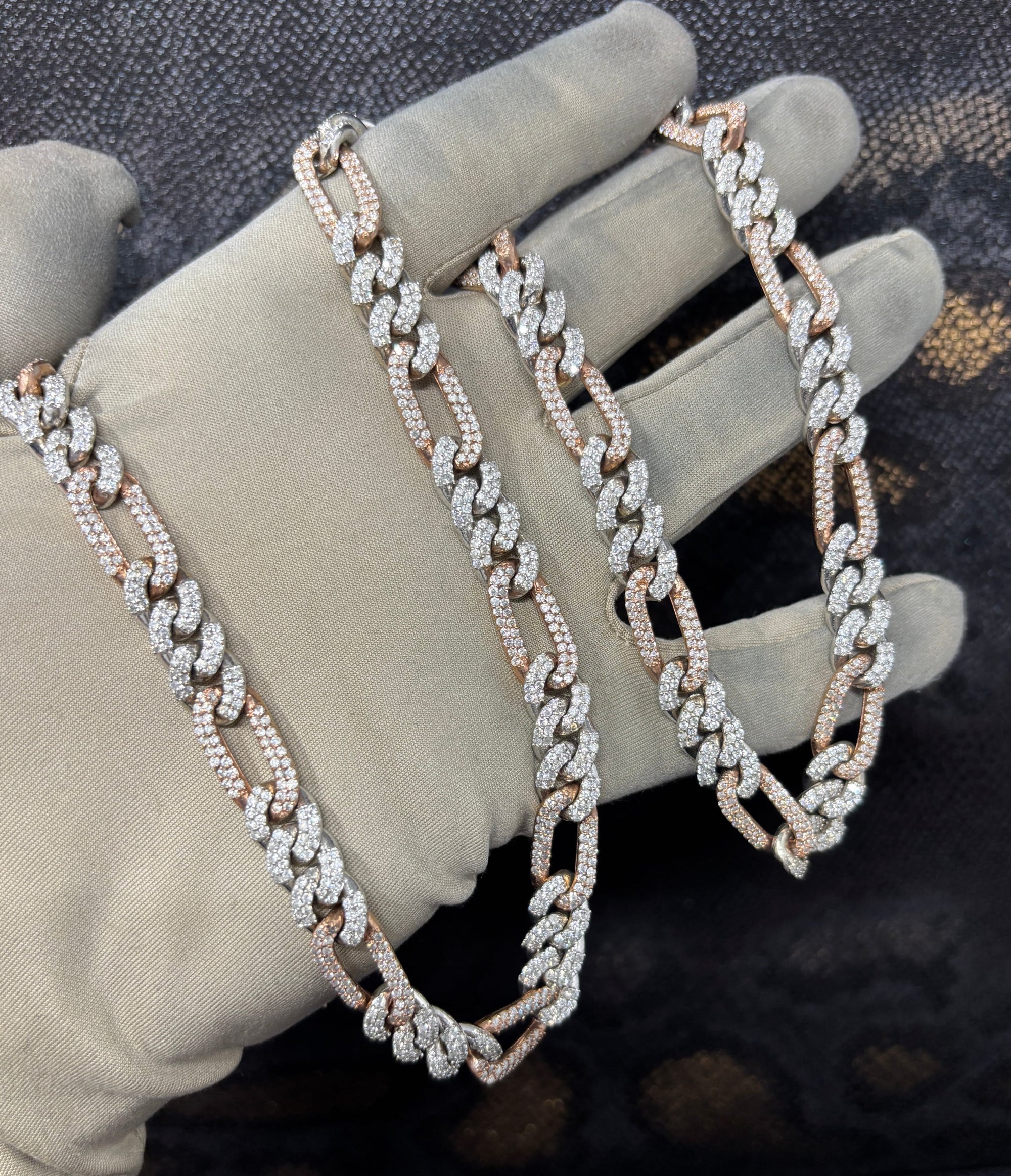 Bijoux Liquidation | Neuf 9.5mm Figaro diamant