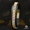 Bracelet à Diamants en Or 10K | Bracelet Homme 9mm Bracelet Cuban Prong 3 Tons 8.5’’ / Diamant / Or 3 Tons