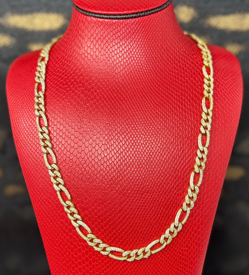 Bijoux Liquidation | Neuf 9mm figaro diamant