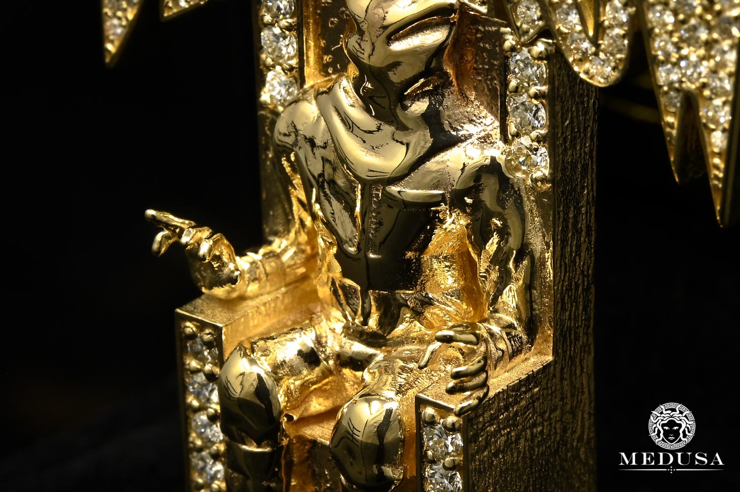 Pendentif Deathrow Records en Or Jaune et VVS