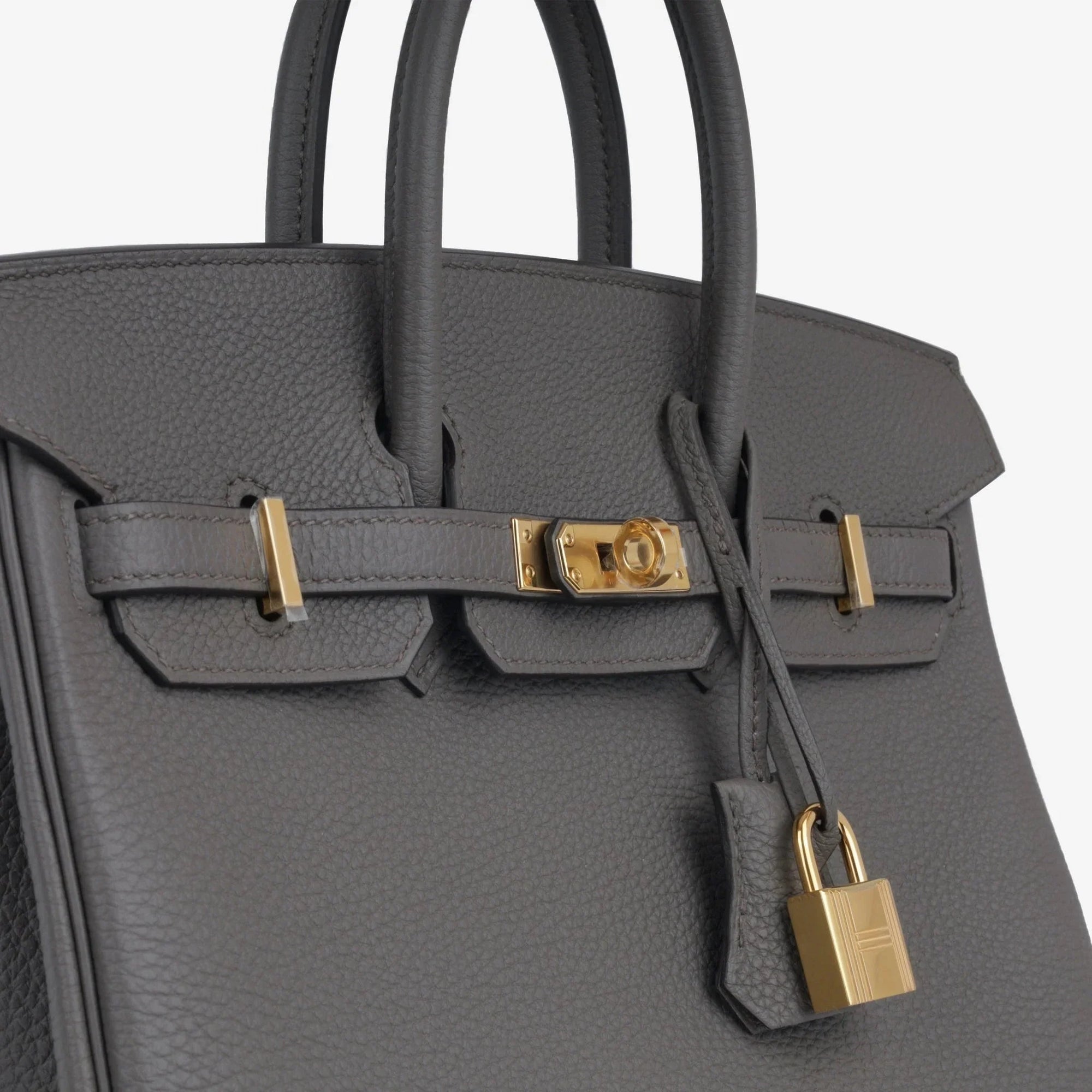 Hermès Birkin 25 Gris Etain Togo Leather Gold hardware