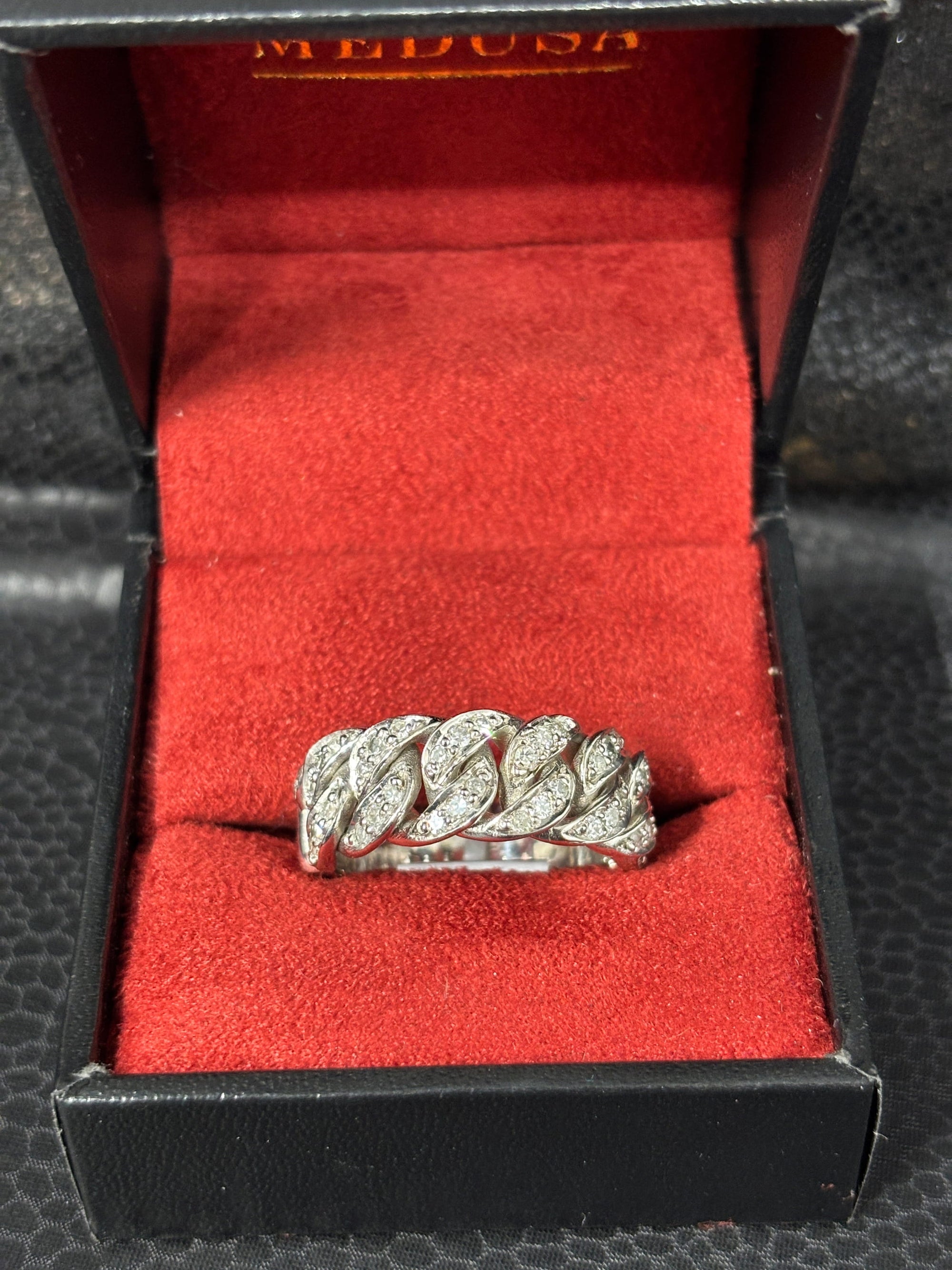 Bijoux Liquidation | Neuf Bague Cuban Blanc (CBE22)