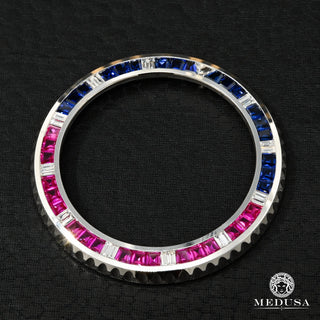 Bezel Diamond Submariner/GMT - Pepsi  - Pepsi / Stainless