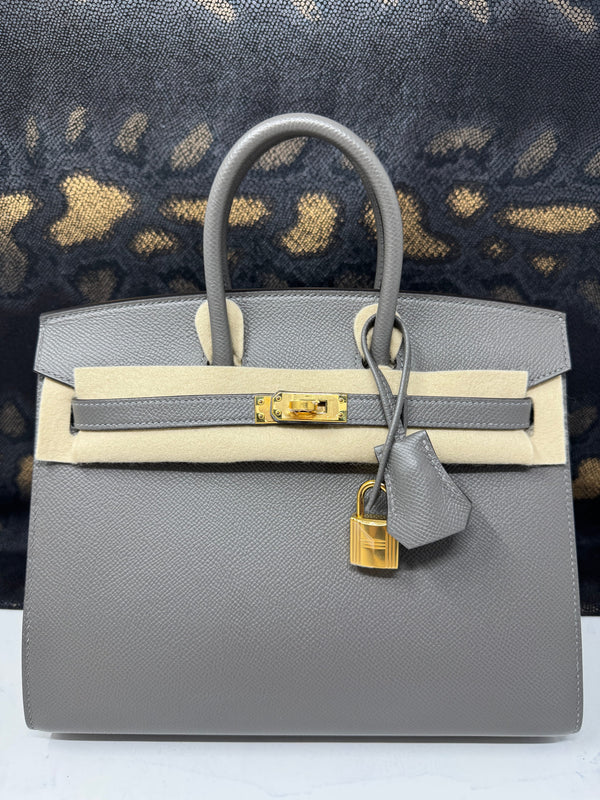 Hermès | Birkin 25 Epsom Gris Meyer Gold Hardware Handbags