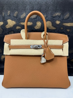 Hermès | Birkin 25 Togo Gold Leather Palladium Hardware Handbags