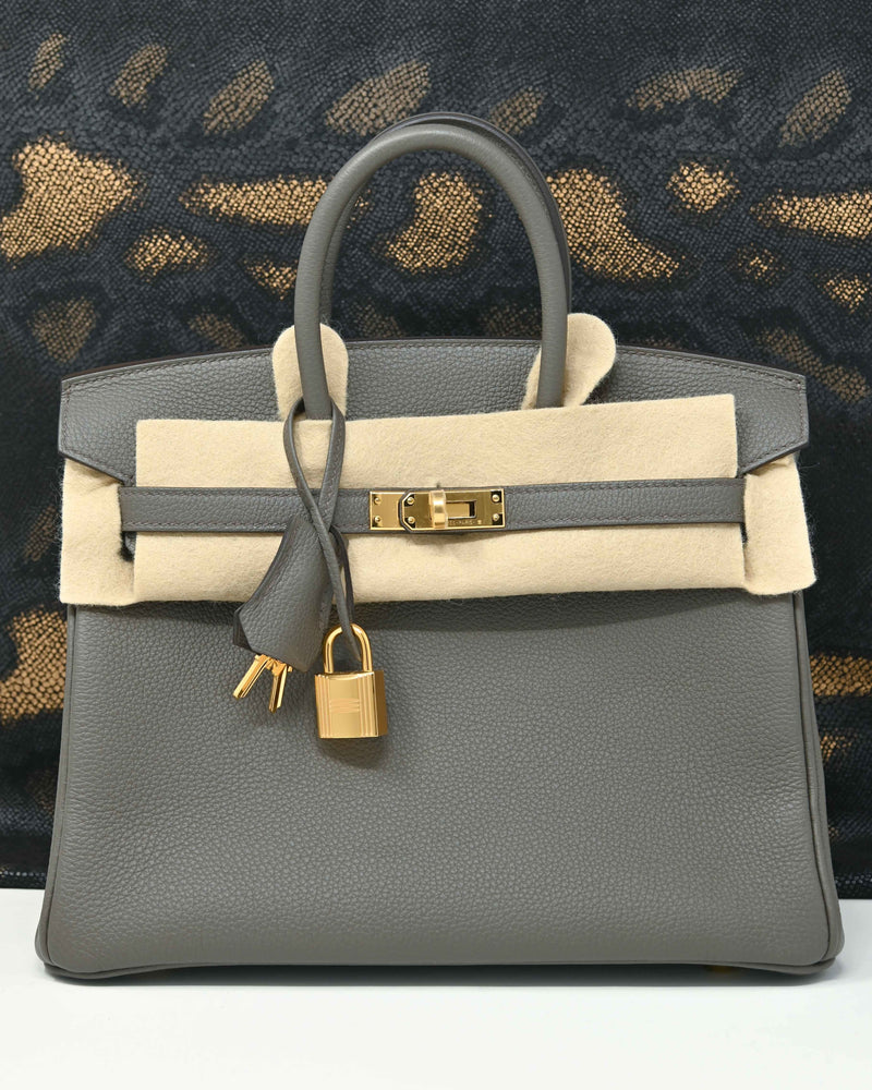 Hermès Birkin 25 Gris Etain Togo Leather Gold hardware - Luxury