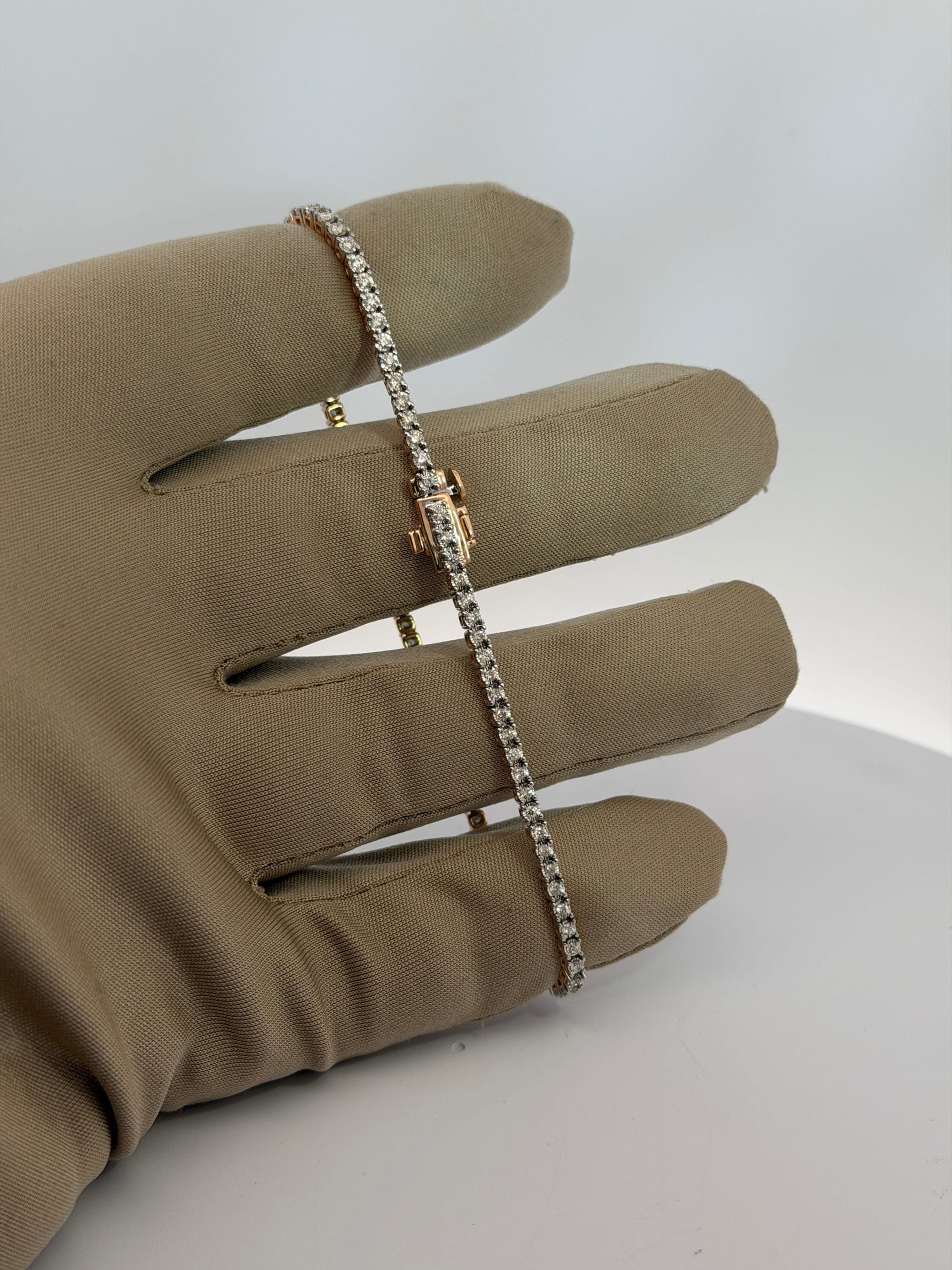 Bijoux Liquidation | Neuf Bracelet 2.4mm Tennis or Rose