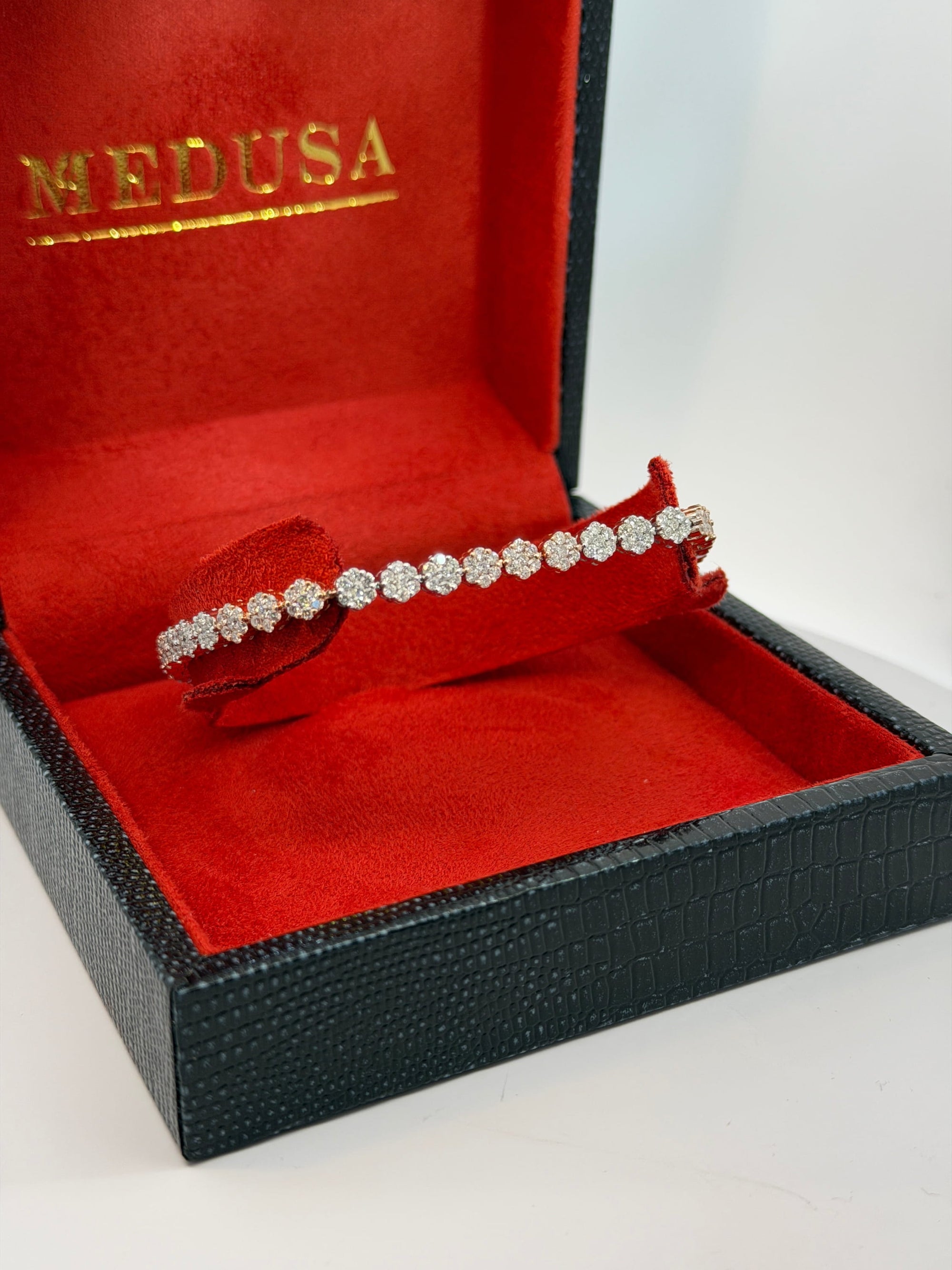 Bijoux Liquidation | Neuf Bracelet 4.8mm Tennis Flower 2 tons