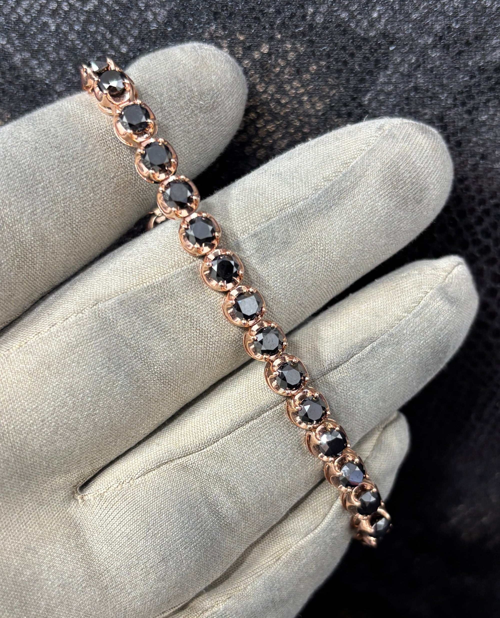 Bijoux Liquidation | Neuf Bracelet 6mm Tennis Diamant noir (SB10)