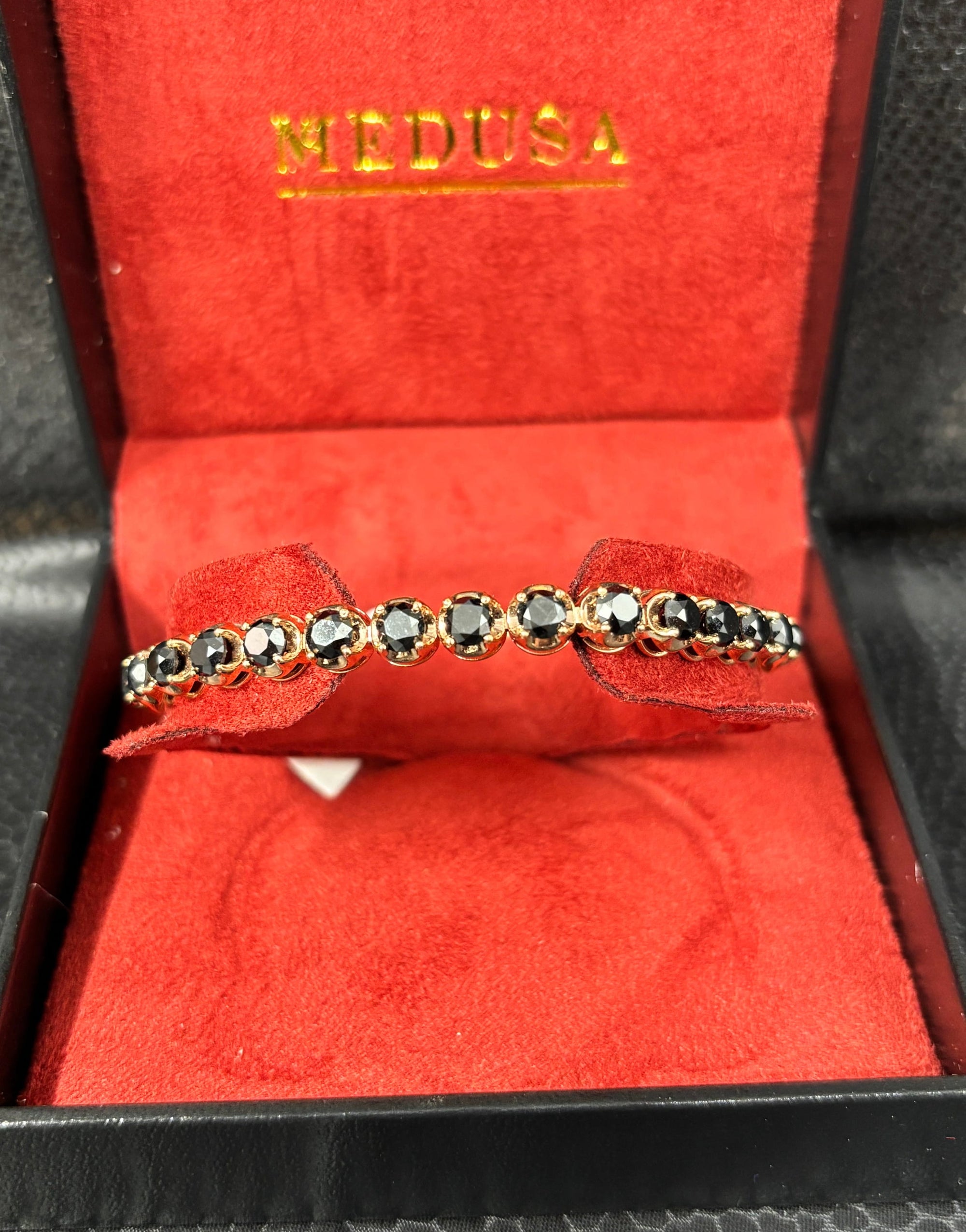 Bijoux Liquidation | Neuf Bracelet 6mm Tennis Diamant noir (SB10)