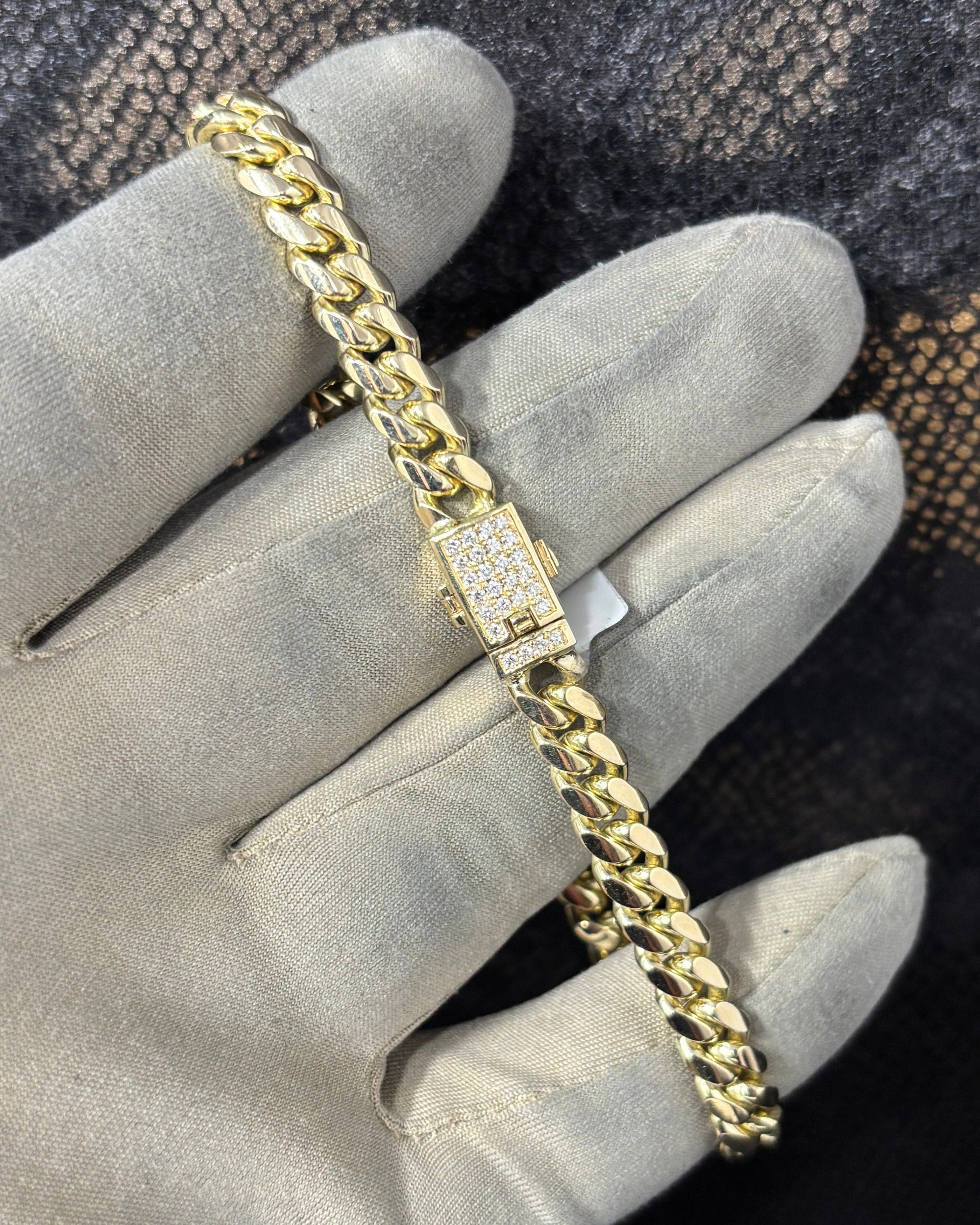 Bijoux Liquidation | Neuf Bracelet 7mm cuban diamond lock (SB12)