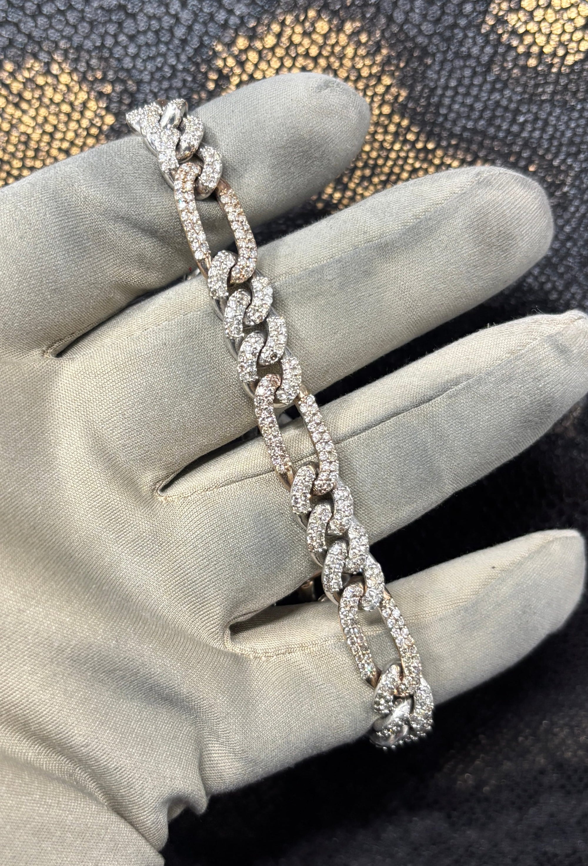 Bijoux Liquidation | Neuf Bracelet 9.5mm Figaro diamant