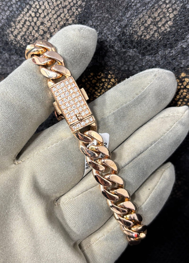 Bijoux Liquidation | Neuf Bracelet Cuban Diamond Lock (SB9)