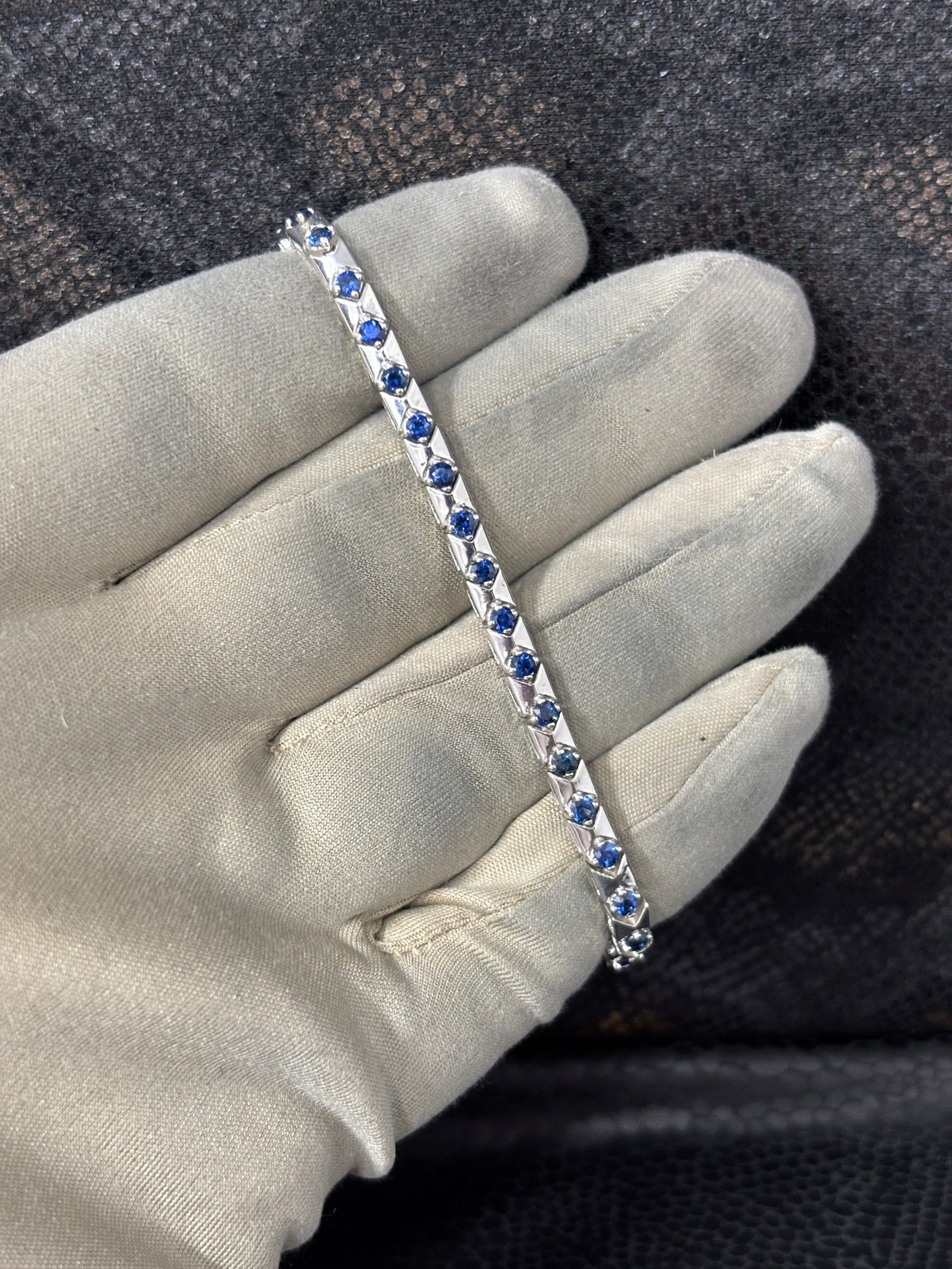 Bijoux Liquidation | Neuf Bracelet Tennis Saphir (CB)