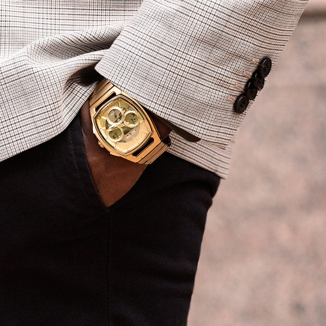 Montre Bulova | Montre Homme Bulova Curv - 97A160 Or Jaune