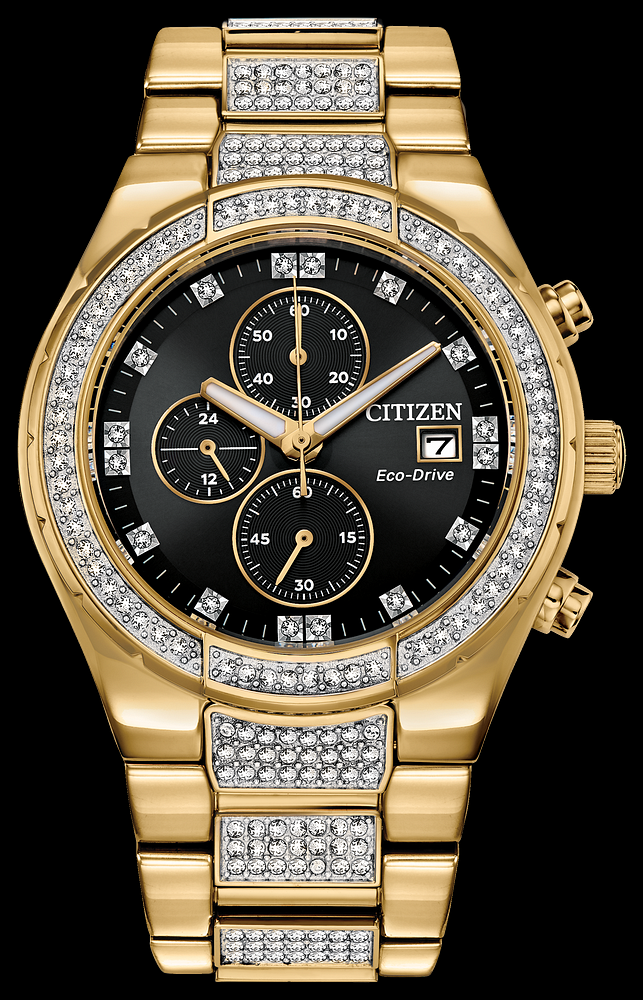 Montre Citizen | Montre Homme Citizen Crystal Chrono CA0752-58E Or Jaune