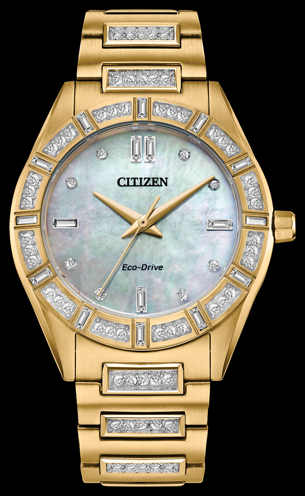 Montre Citizen | Montre Femme Citizen Silhouette Crystal EM1022-51D Or Jaune