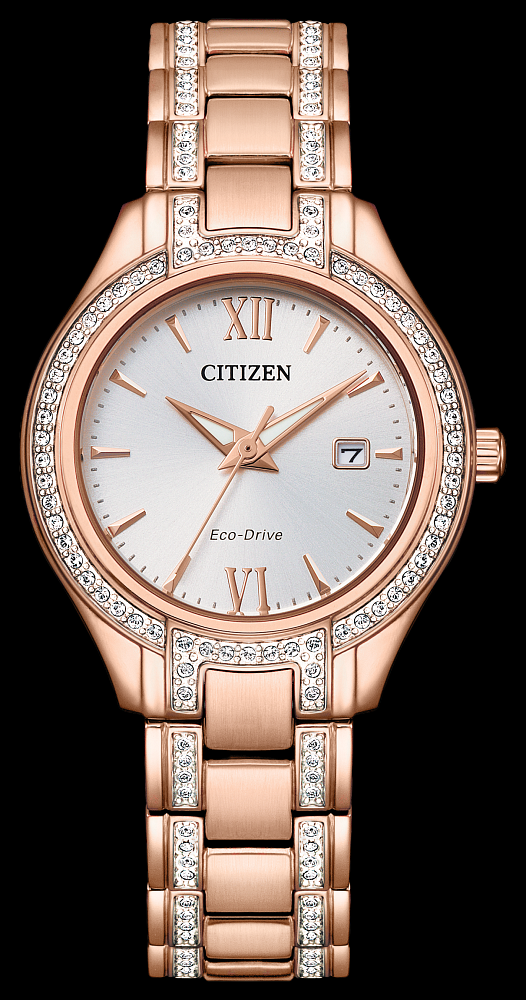Montre Citizen | Montre Femme Citizen Silhouette Crystal FE1233-52A Or Rose