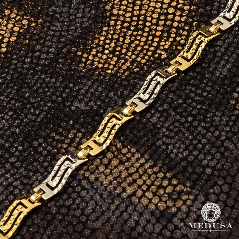 Bracelet en Or 10K | Bracelet Femme Fancy F7 Or Jaune