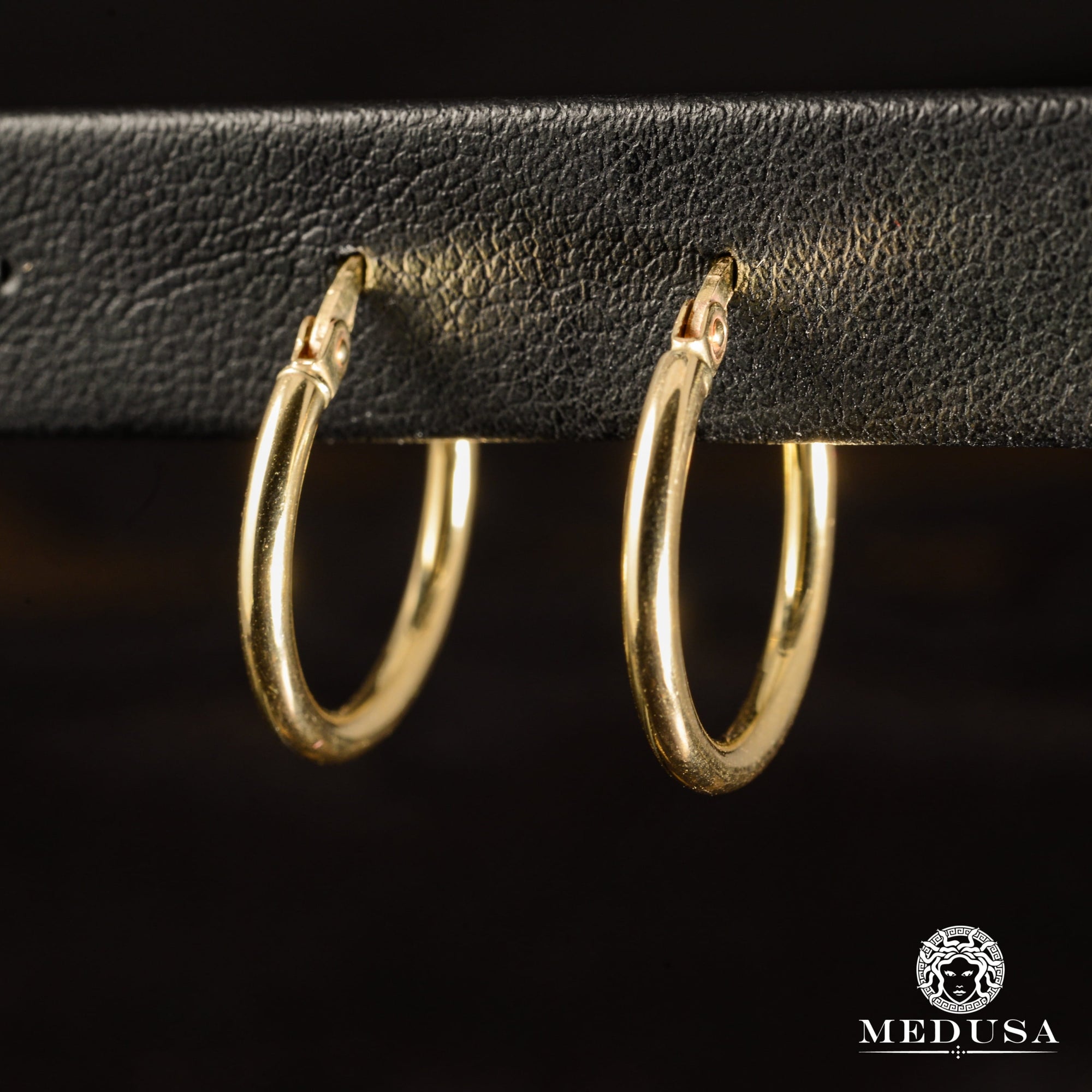 Anneaux en Or 10K | Boucles d’Oreilles Halo F1 16mm / Or Jaune