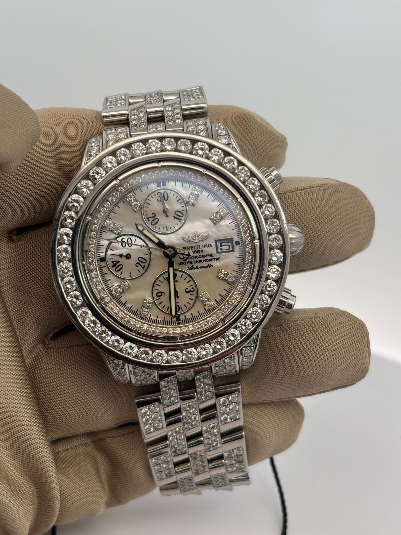 Bijoux Liquidation | Remise à Neuf Montre Breitling Chronomat Evolution Iced Out