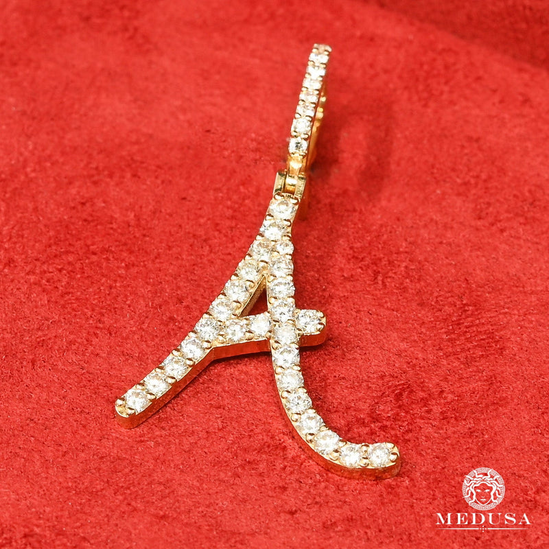 10K Gold Diamond Pendant Diamond Letter Pendant D4 [A to Z