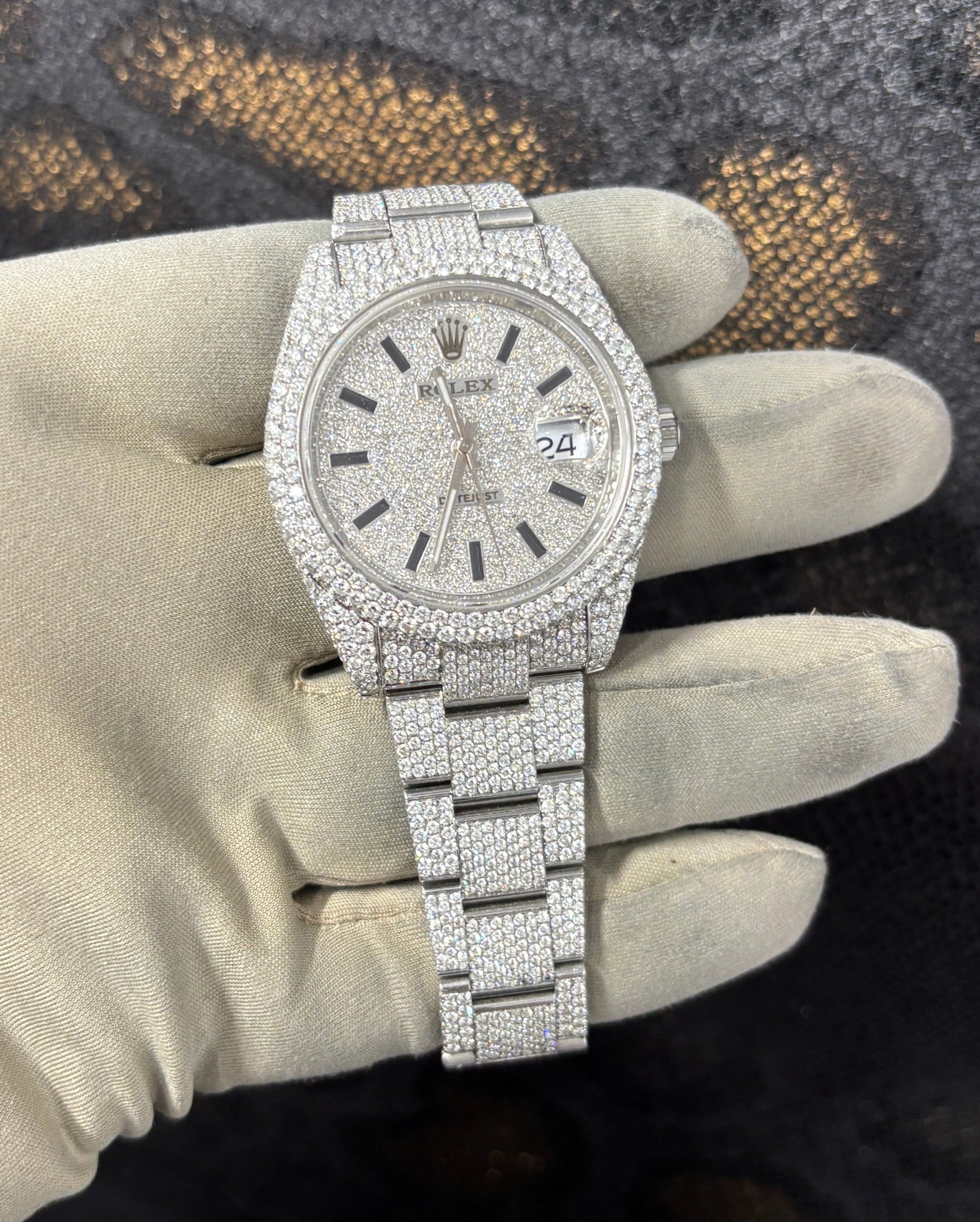 Bijoux Seconde Main | Remise à Neuf Rolex 41mm Iced Stick