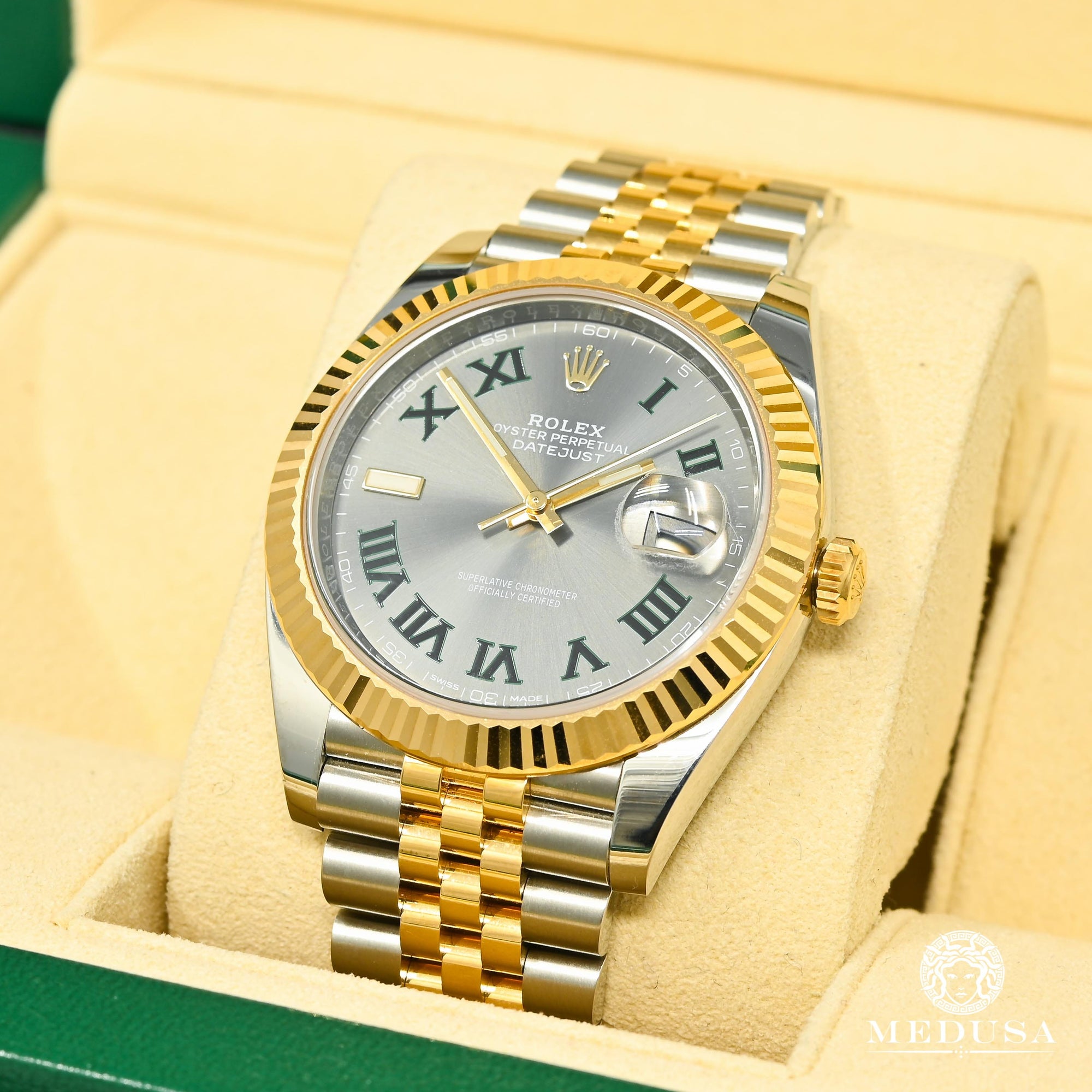 Montre Rolex | Montre Homme Rolex Datejust 41mm - Jubilee Wimbledon Dial 2-Tons Or 2 Tons