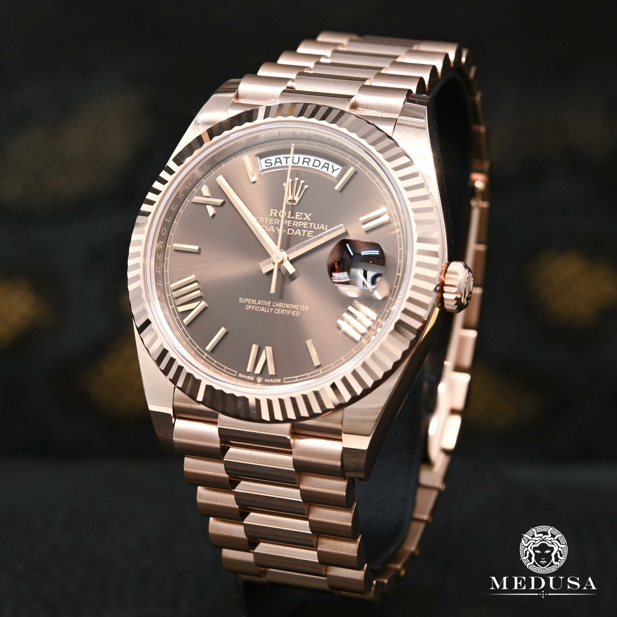Rolex President Day-Date 40 mm - Oro rosa chocolate