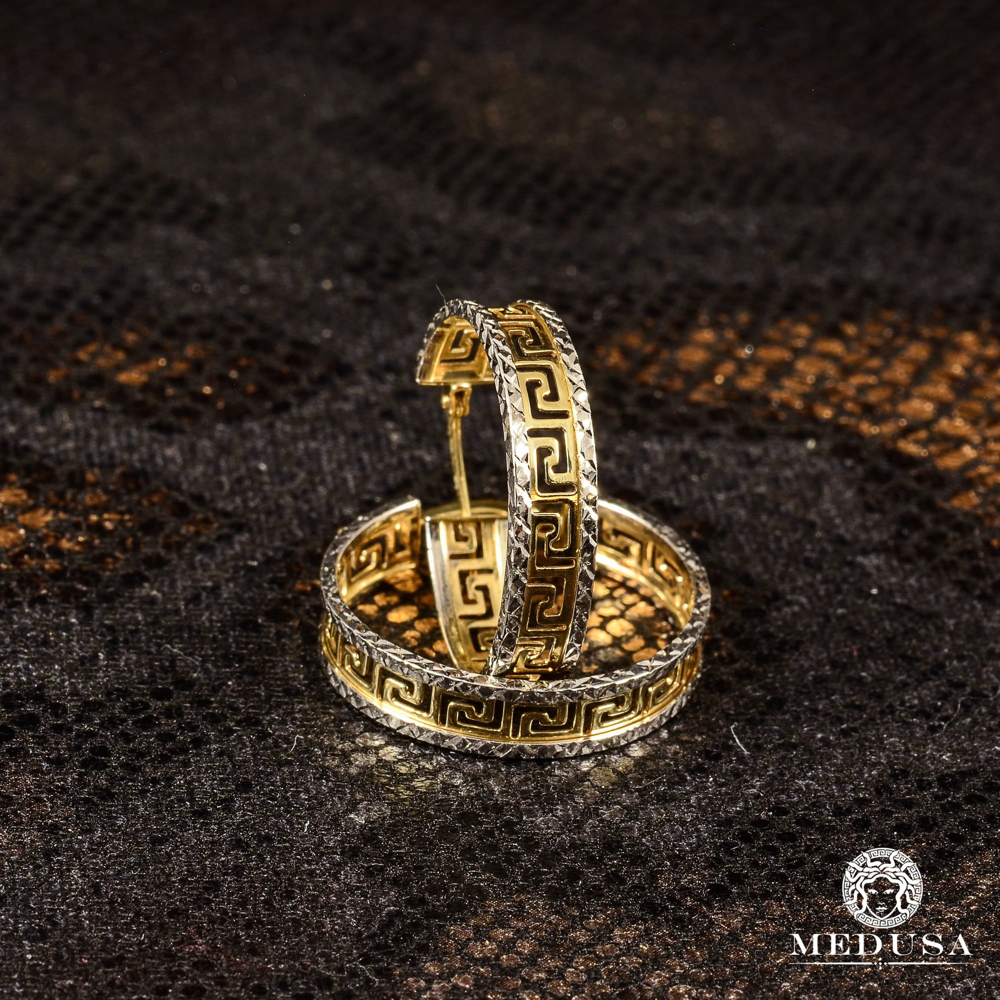 Anneaux en Or 10K | Boucles d’Oreilles Round F1 24mm / Or 2 Tons