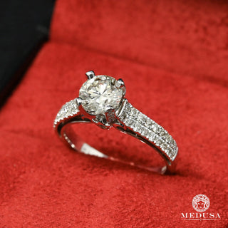 Solitaire D12 - Round Cut - Or Blanc