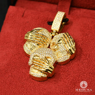 ThreeWiseMonkeys X3 - Diamond  - 42MM / Yellow Gold