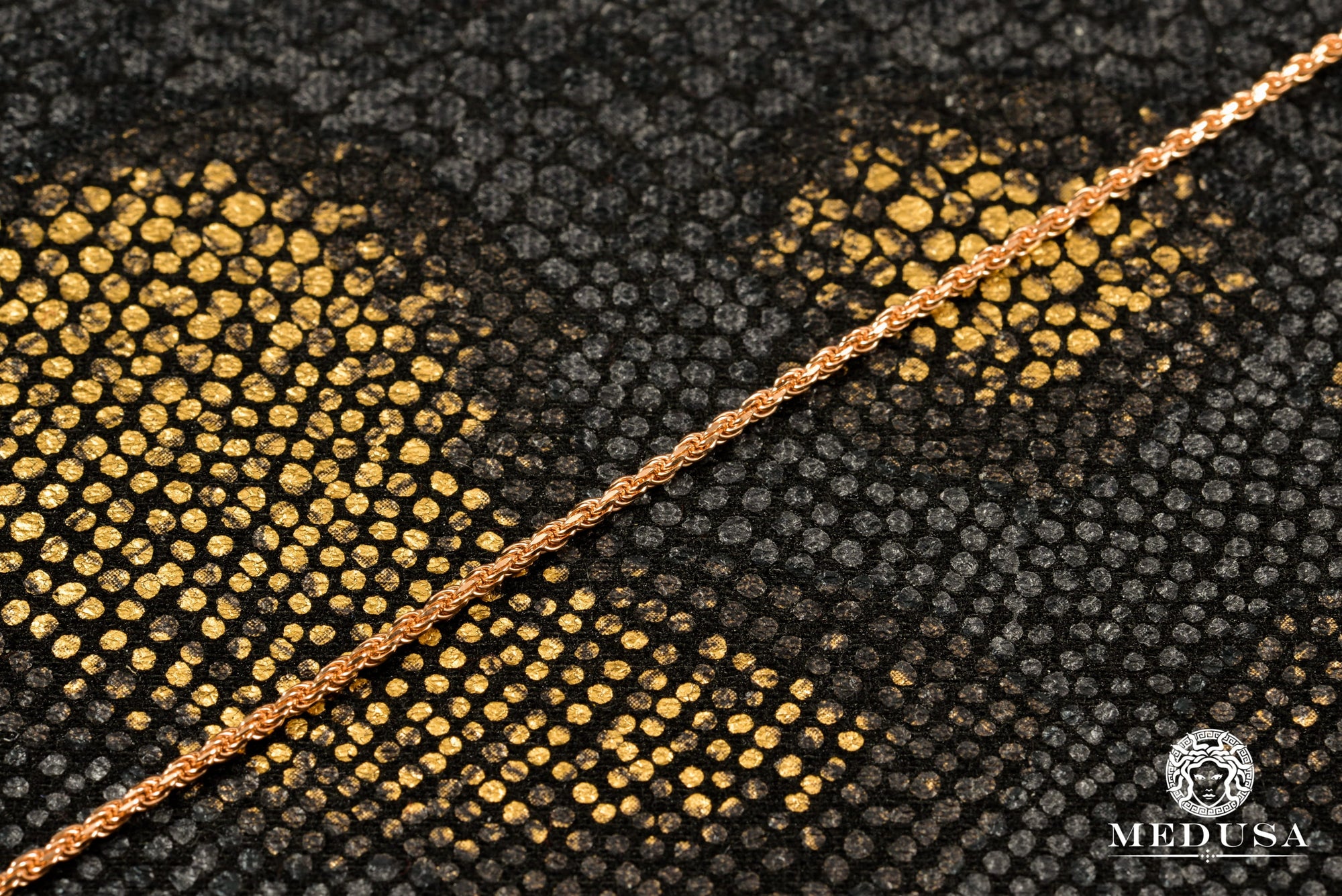 10K Gold Chain | 1.5mm chain Rope Rose gold