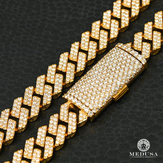 Diamante de punta cubana de 10 mm - 22'' / Diamantes / Oro amarillo
