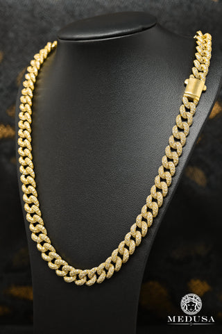 10mm Cuban Puffy Diamond  - 20'' / Diamonds / Yellow Gold