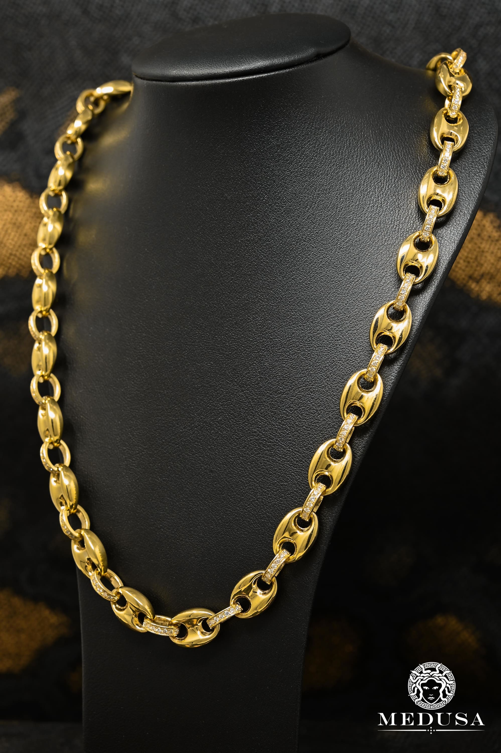 Chaîne en Or 10K | Chaîne 10mm Gucci Puff Solid - Diamant